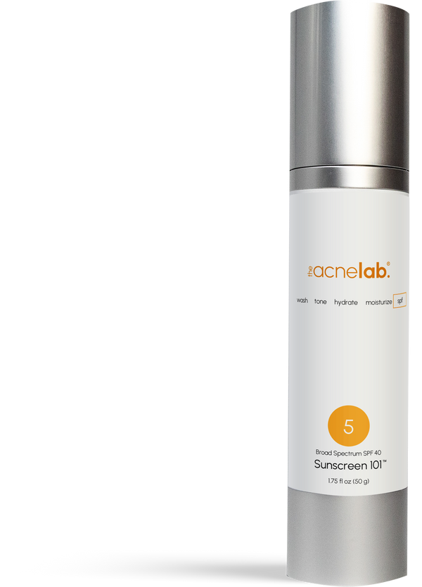 Tutorial video showing how to apply the Acne Lab Sunscreen 101 with SPF 40 as part of a daily acne skincare routine.