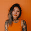 asian woman with no cystic acne